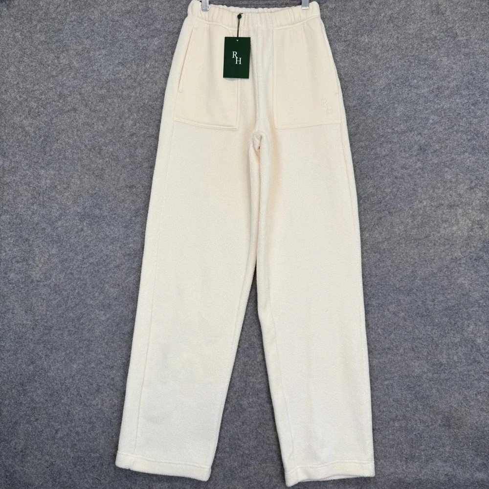 Recreational Habits RH Sabrina Sherpa Blocked Straight‎ Pant XS Oyster Cream New